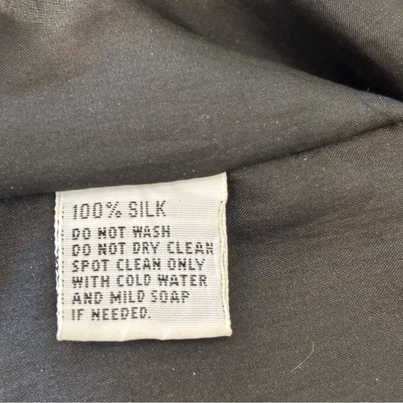 Vintage 80's Oleg Cassini Silk Beaded Sequined Long Evening Gown Black Size 8 - Picture 8 of 16